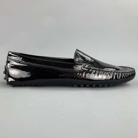 TOD'S Zapatos planos de charol negro talla 10