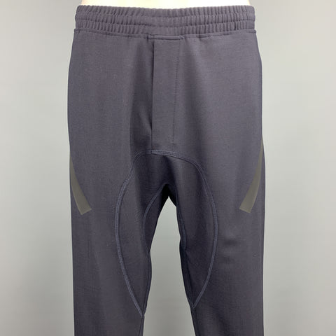 NEIL BARRETT Size 36 Navy Solid Polyester Blend Casual Pants