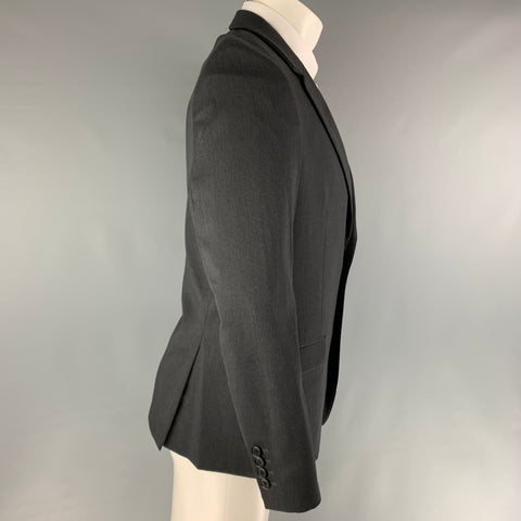 WOOYOUNGMI Chest Size 40 Grey Wool Blend Single breasted Sport Coat