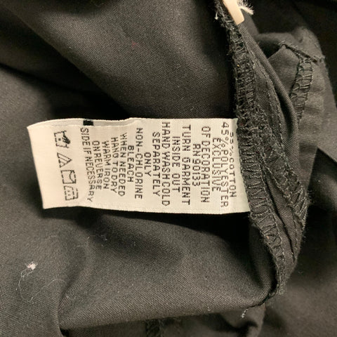 BOB MACKIE Talla XXL Blusa bordada de algodón y poliéster blanco y negro