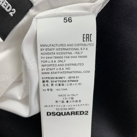 DSQUARED2 Size 46 Tan Black Wool Silk Shawl Collar Sport Coat