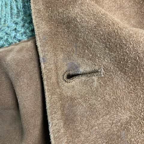 RALPH LAUREN Size M Green Brown Wool Suede Jacket