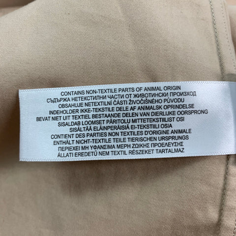 BURBERRY Size S Tan Cotton Half Zip Long Sleeve Shirt