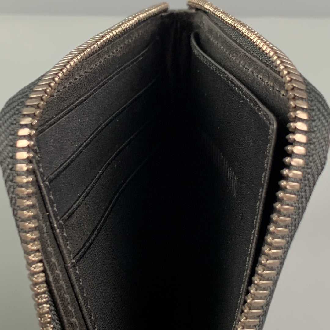 ANN DEMEULEMEESTER Black Embossed Leather Wallet