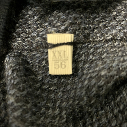ERMENEGILDO ZEGNA Size XXL Navy Wool Blend V-Neck Pullover