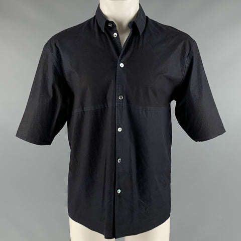 STEPHAN SCHNEIDER Taille M Chemise à manches courtes color block noir marine