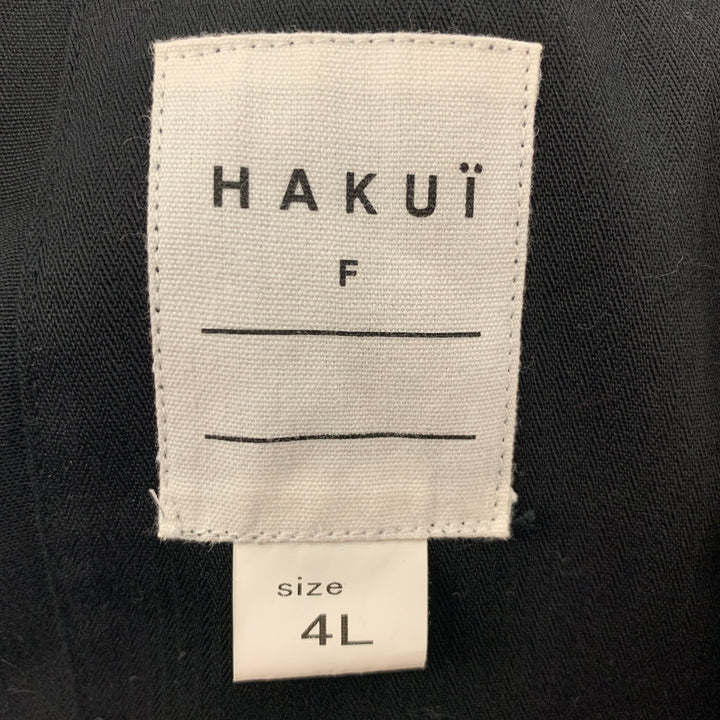HAKUI Size L Black Cotton Polyester Jacket