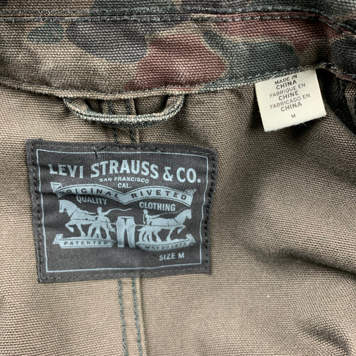 LEVI'S Size M Size M Olive Camouflage Cotton Worker Jacket