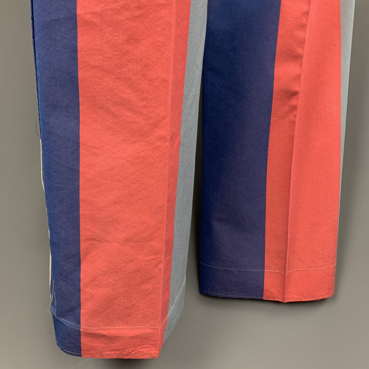 VIVIENNE WESTWOOD SS 2000 Talla 40 Traje de seda de algodón con rayas verticales multicolor
