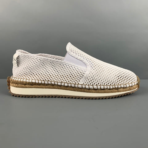 RAG & BONE Size 12 White Natural Mesh Espadrille Loafers