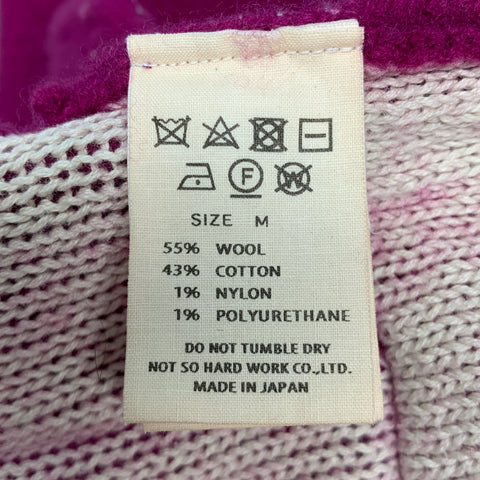 TS (S) Talla M Pantalones casuales con cordón de mezcla de lana acanalada morados