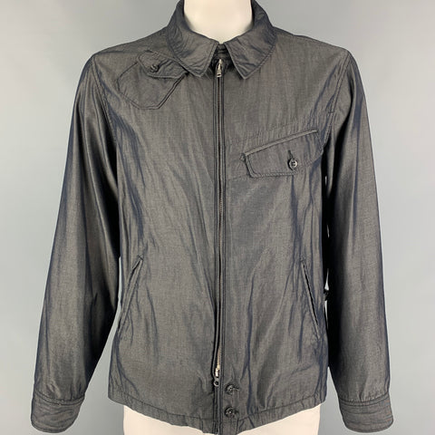 ENGINEERED GARMENTS Size XL Slate Cotton Side Tabs Jacket
