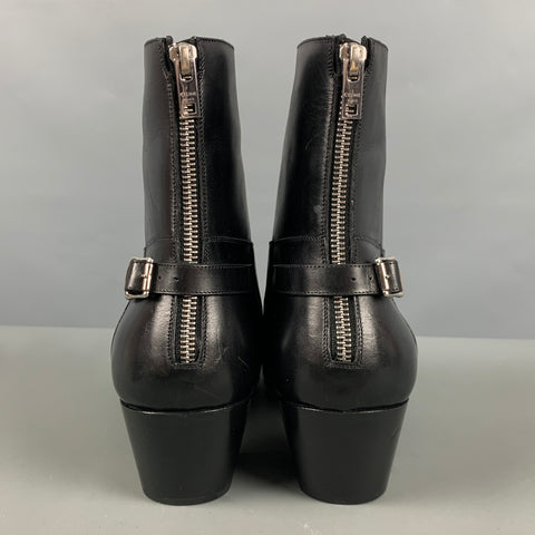 CELINE Size 8 Black Back Zip Boots
