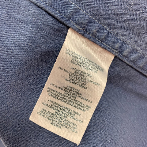 RRL by RALPH LAUREN Size XL Light Blue Washed Cotton Zip Up Jacket