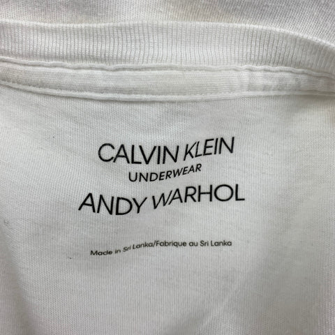 CALVIN KLEIN x ANDY WARHOL Size XS White Graphic Crew-Neck T-shirt