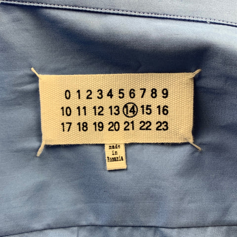 MAISON MARGIELA Size M Blue Cotton Button Up Long Sleeve Shirt