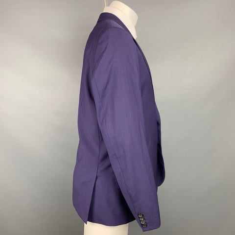 PS by PAUL SMITH Size 42 Purple Wool Notch Lapel Sport Coat