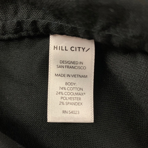 HILL CITY Size S Black Cotton Blend Button Down Long Sleeve Shirt