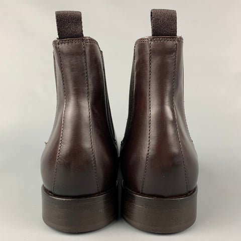 BRUNO MAGLI Size 8 Dark Brown Leather Chelsea Boots