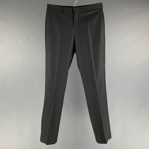 POLO by RALPH LAUREN Size 33 Grey Virgin Wool Flat Front Dress Pants