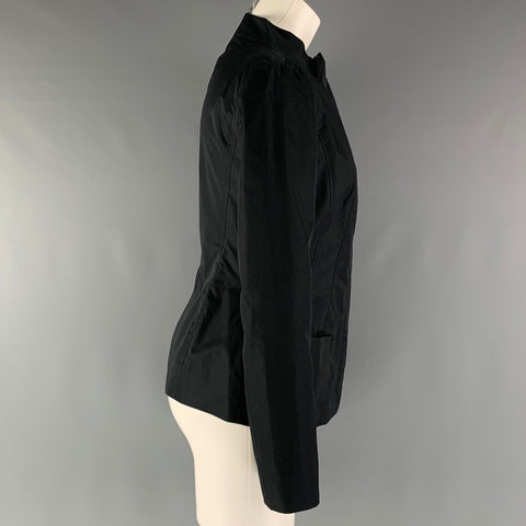 JIL SANDER Size 6 Black Cotton  Polyester  Blazer