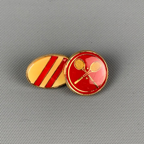 Boutons de manchette gravés en or rouge NO BRAND