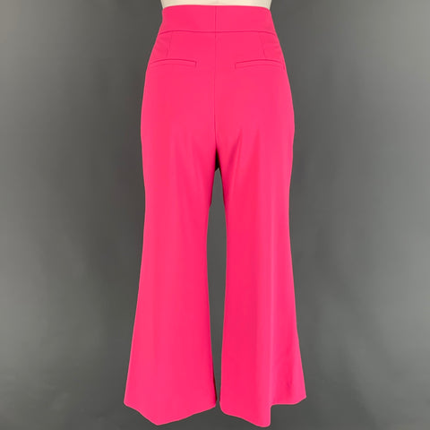ALICE + OLIVIA Pantalón de vestir corto de poliéster rosa talla 2