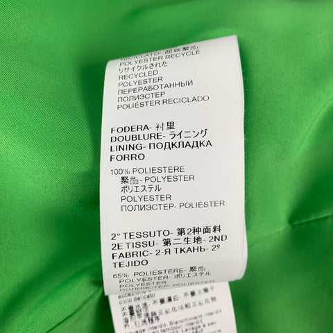 MSGM Size M Green Modacrylic Blend Textured Zip Up Jacket