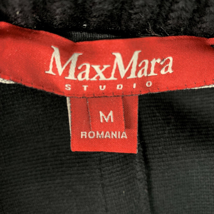 MAX MARA Size M Black Wool &  Acrylic Coat