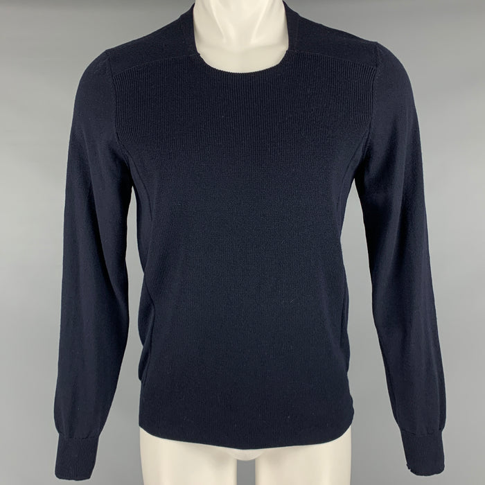 MAISON MARTIN MARGIELA Size M Navy Knit Wool Scoop Neck Pullover