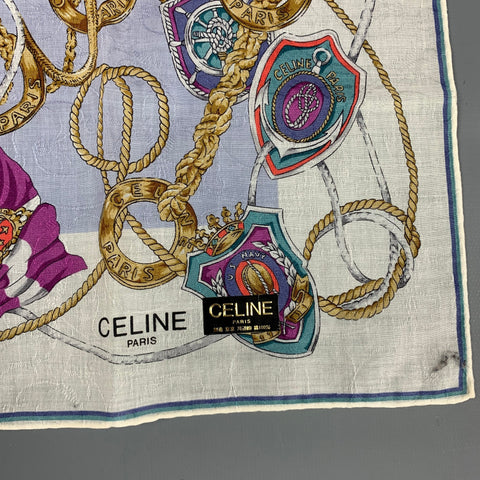 CELINE Multi-Color Nautical Square Scarf