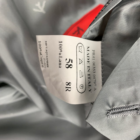 ISAIA Talla regular 48 Traje de solapa de muesca de lana a cuadros verde claro y negro