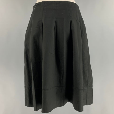 BURBERRY LONDON Taille 6 Jupe noire plissée à fermeture éclair latérale