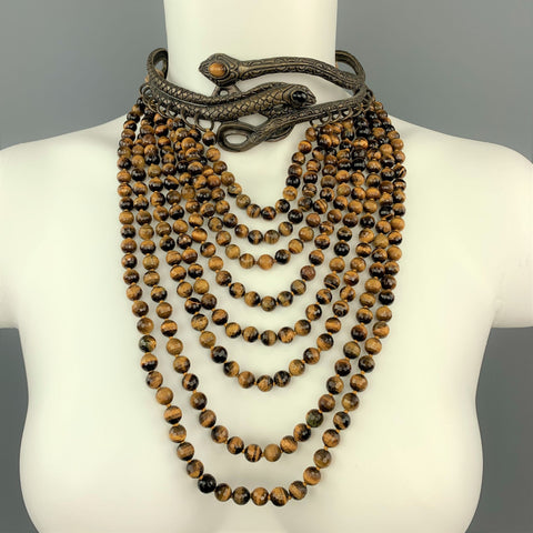 VALENTINO GARAVANI FW 2002 Couture Beaded Drop Snake Choker