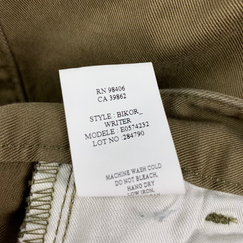 THEORY Size 36 Khaki Cotton Polyurethane Straight Casual Pants