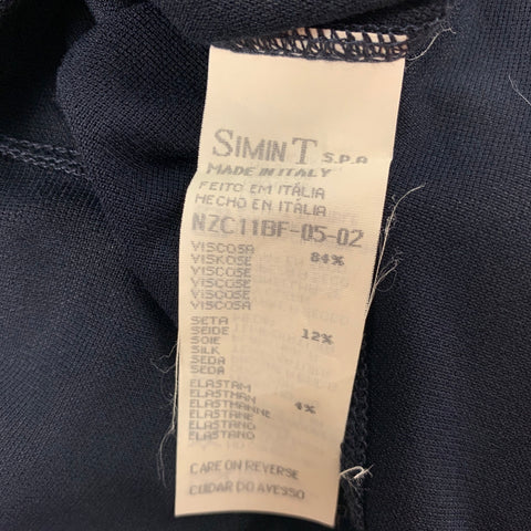 GIORGIO ARMANI Size 34 Navy Viscose Button Down Long Sleeve Shirt