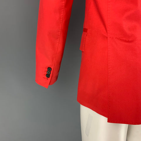 DSQUARED2 Size 38 Orange Cotton Shawl Collar Sport Coat