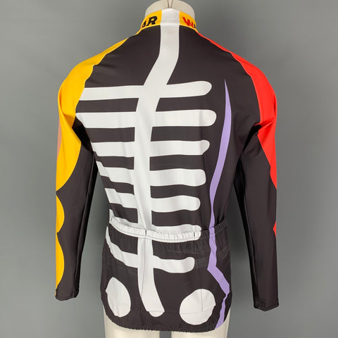 WALTER VAN BEIRENDONCK SS23 Size L Purple Graphic Nylon Jersey Bike Top