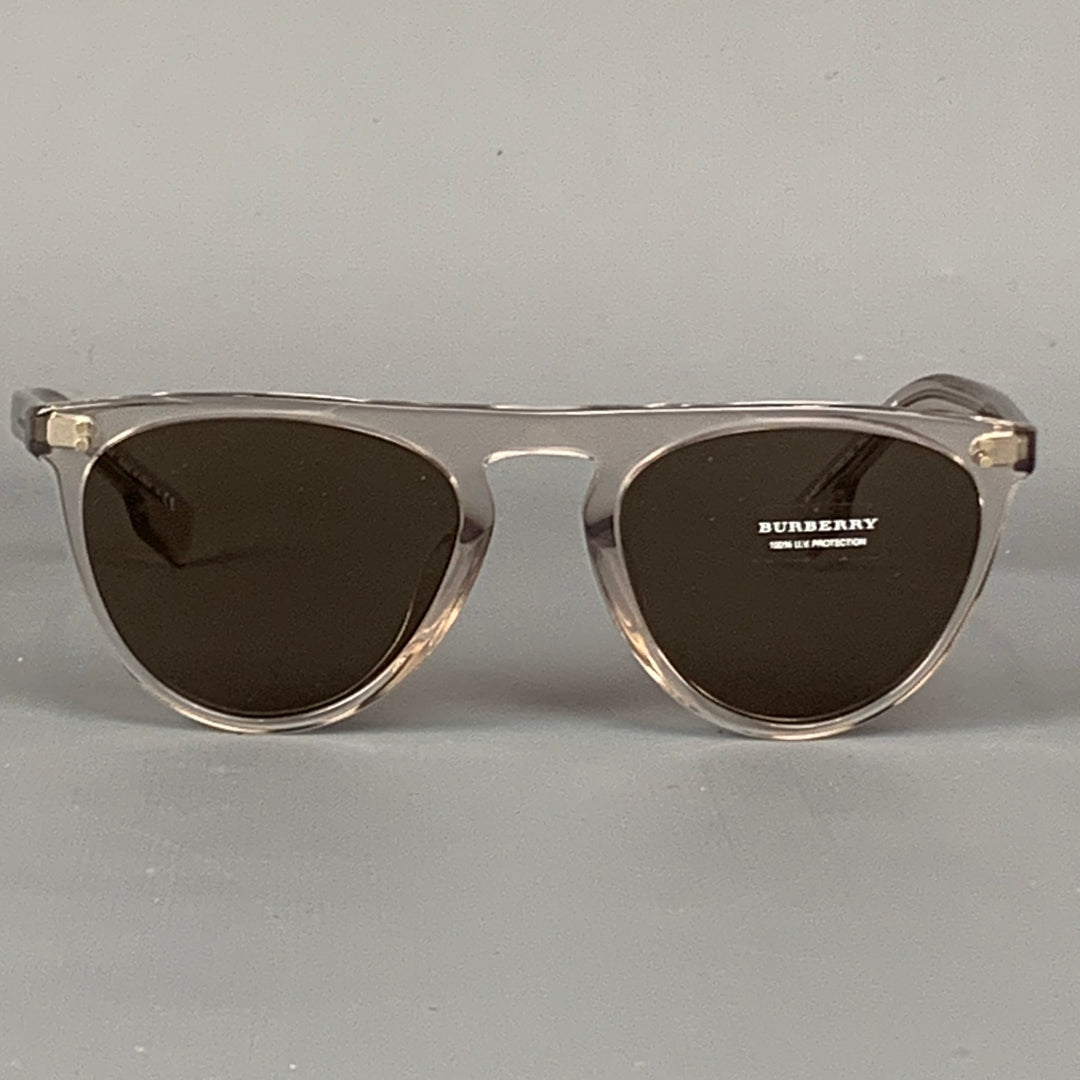 BURBERRY B4281 Grey Transparent Acetate Sunglasses