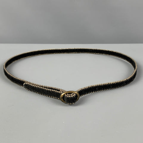 VINTAGE Taille Taille S Ceinture en daim cloutée noire