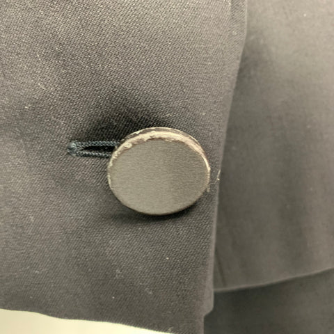 DIRK BIKKEMBERGS  Size 40 Black Solid Wool  Elastane Notch Lapel Suit