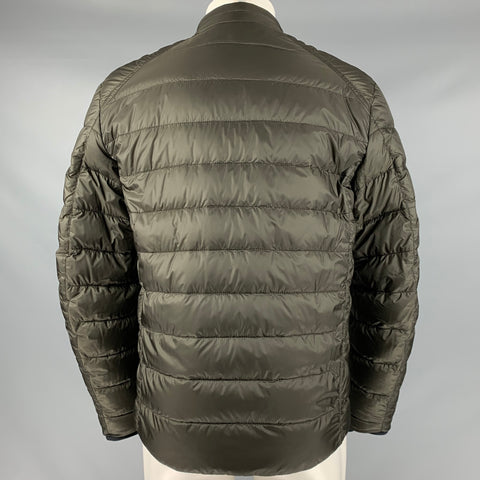 BELSTAFF Size 38 Grey Quilted Nylon Windbreaker Jacket