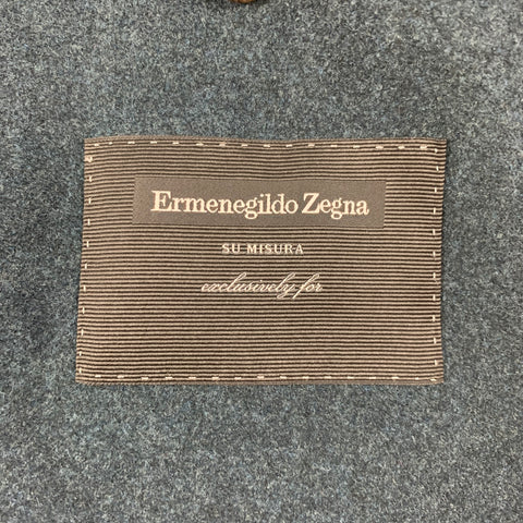 ERMENEGILDO ZEGNA Size 40 Dark Blue Heather Wool Blend Sport Coat
