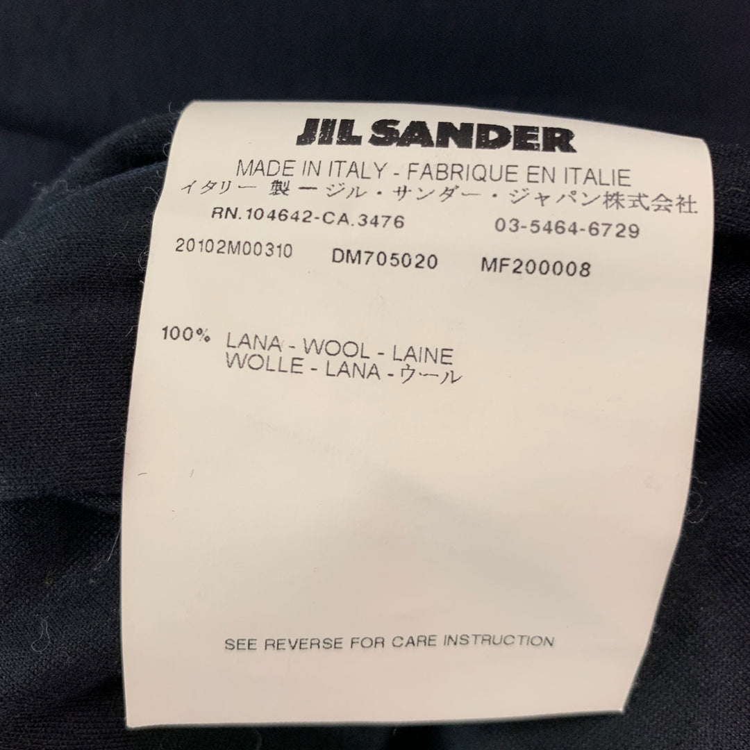 JIL SANDER Size M Navy Wool Peacoat