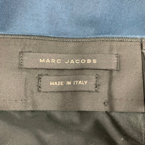 MARC JACOBS Size 38 Blue Wool Mohair Notch Lapel Suit