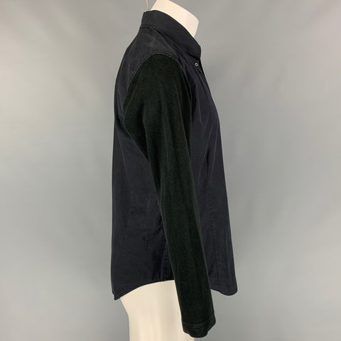 ALEXANDER MCQUEEN Taille M Chemise à manches longues en coton tissus mélangés noir