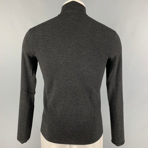 RALPH LAUREN Black Label Size S Charcoal Wool Blend Zip Up Pullover