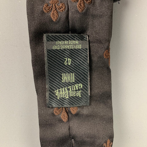 JEAN PAUL GAULTIER Size One Size Black Gold Embellished Tie
