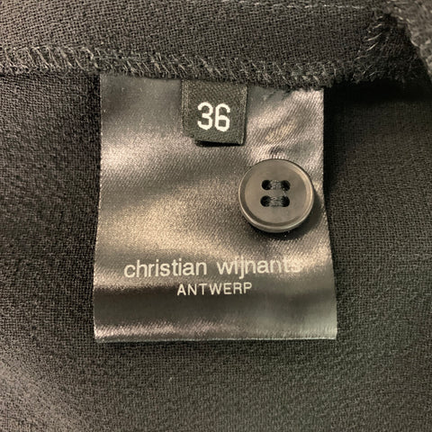 CHRISTIAN WIJNANTS Size S Black Virgin Wool Solid Dress