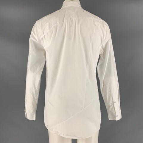 ALEXANDER WANG Camisa de manga larga con botones de algodón liso blanco talla S